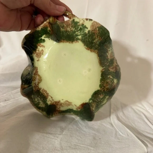 Vintage Jamieson's Capistrano California Pottery Leaf Shaped Candy Dish - Picture 6 of 9